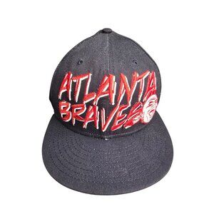 Atlanta Braves Cap 9FIFTY Snapback New Era Embroidered Logo Black & Red